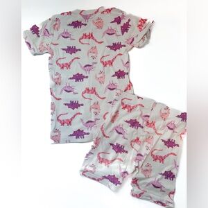 Old Navy Pink and Purple Dinosaur Kids Pajama Set